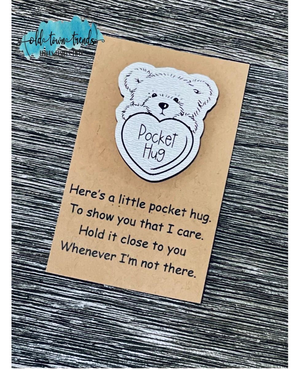 Teddy Bear Pocket Hug, Care Poem, SVG, PDF poem, engraved patterns, gl –  OldTownTrends