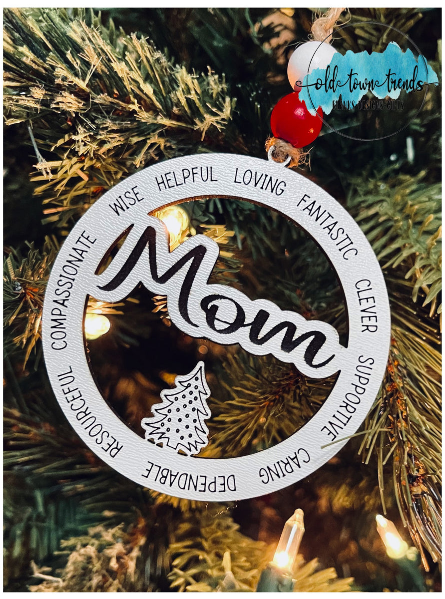 Bonus Mom Christmas Ornament Easy Cut and Score Gift – Glowforge Shop