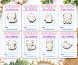 Kawaii Animal Pocket Hug SVG Bundle | 8 Scrap Buster Laser Cut Files | Glowforge Ready | Pocket Hug Gift | Commercial Use | Instant Download