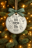 Nurse Life Ornament SVG MEGA Bundle | ALL 33 Designs | RN ER NICU L&D ICU Nurse Laser Cut Files | Glowforge Ready | Commercial Use | Instant Download