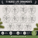 Specialty Nurse Ornament SVG Bundle | 11 Laser Cut Files | ER ICU OR Psych Oncology Nurse | Glowforge Ready | Commercial Use | Instant Download