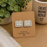 School Days Stud Earring SVG Bundle — 10 Mirrored Pairs, Score-Ready Laser Files | Teacher Earrings, Apple, Pencil, Atom, Globe, Art Palette Studs
