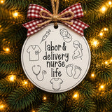 NICU L&D Nurse Ornament SVG Bundle | 11 Laser Cut Files | Labor Delivery Pediatric NP CRNA | Glowforge Ready | Commercial Use | Instant Download