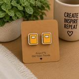 School Days Stud Earring SVG Bundle — 10 Mirrored Pairs, Score-Ready Laser Files | Teacher Earrings, Apple, Pencil, Atom, Globe, Art Palette Studs