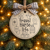 Nurse Life Ornament SVG Bundle | 11 Laser Cut Files | RN LPN CNA Ornaments | Glowforge Ready | Nurse Gift | Commercial Use | Instant Download