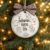 NICU L&D Nurse Ornament SVG Bundle | 11 Laser Cut Files | Labor Delivery Pediatric NP CRNA | Glowforge Ready | Commercial Use | Instant Download