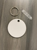 Keychain Blank, Circle Sublimation blanks 10 pack