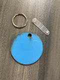 Keychain Blank, Circle Sublimation blanks 10 pack