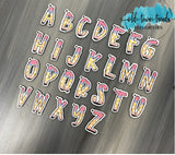 Pencil Alpha Doodle Letter Set, PNG, Sublimation