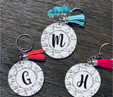Cats Circle Pattern Engraved Initial Keychain Set, Keychains SVG, scrap fillers, money makers, laser ready