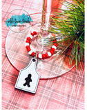 Cow Tag Christmas Wine Charms, SVG, scored patterns, glowforge, laser ready