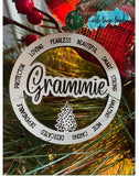 Grandma Ornament Set 2 Super Set 18 names, Cut File, Laser Cut File, SVG, glowforge ready