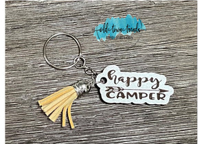 Happy Camper Keychain, package fillers, gifts, great add on sellers