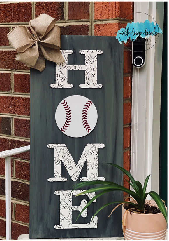 HOME SIGN Balls and Bats Design, Softball Sign, Baseball Sign, Glowforge, DIY Ready, SVG, Laser Cut
