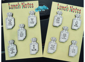 Lunch Notes Dog Labrador, Pocket Hugs, SVG, PDF poem, scored patterns, glowforge, laser ready, scrap buster