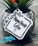 Coffee Sayings, Square shaped Leopard Inspired Keychain Set, Keychains SVG, scrap fillers, money makers, laser ready