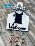 Cow tag Interchangeable sign,  Farmhouse horse, llama, and goat sign set, SVG, Glowforge Laser Ready, DIY Kit