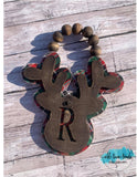 Reindeer Farmhouse Ornaments 26 Letters, Shiplap Ornament cut file, SVG