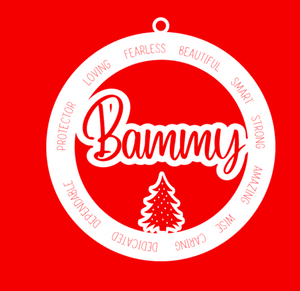 Bammy ornament , grandma ornament, Cut File, Laser Cut File, SVG, glowforge file