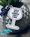 Wine Sayings, Stemmed wine glass shaped Keychain Set, Keychains SVG, scrap fillers, money makers, laser ready