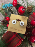 Christmas earring studs, SVG, engraved earring patterns, glowforge, laser ready