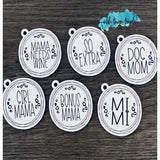 Mom keychain Set, Leopard circle, Keychains SVG, scrap fillers, money makers, laser ready