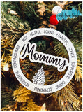 Family (mom, dad, aunt, uncle) ornament set , pet ornament, Cut File, Laser Cut File, SVG, glowforge file