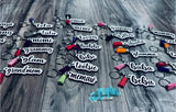 grandma names keychains, scrap busters, engraved keychains, Mother's Day, glowforge ready, laser cut file, SVG