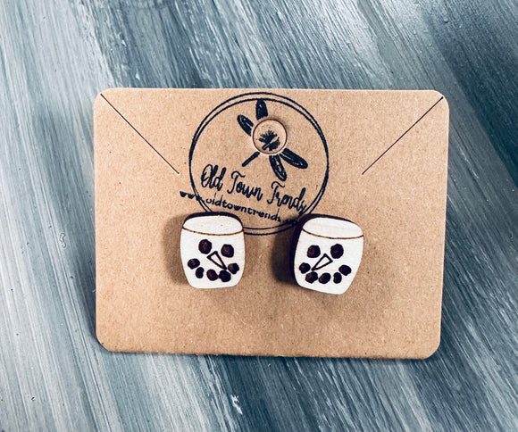 Snowman Marshmallow Studs Engraved and Scored, SVG, scored earring patterns, glowforge, laser ready