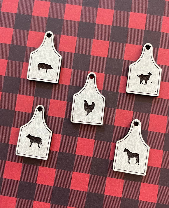 Cow tag farmhouse Wine charms , SVG, scored patterns, glowforge, laser ready