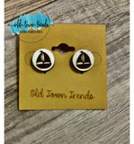 Nautical earring studs, SVG, engraved earring patterns, glowforge, laser ready