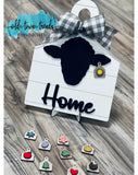 Add ons for Cow tag Interchangeable sign add on,  Farmhouse sheep steer and hen add on for sign, SVG, Glowforge Laser Ready, DIY Kit